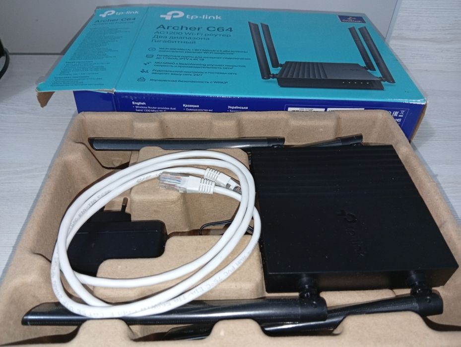 Роутер Archer C64 5 ГГц — 2,4 ГГц