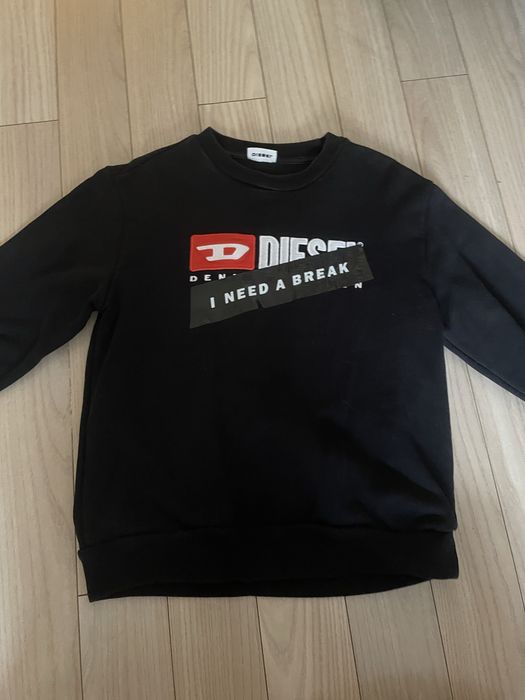 bluza diesel de copii neagra