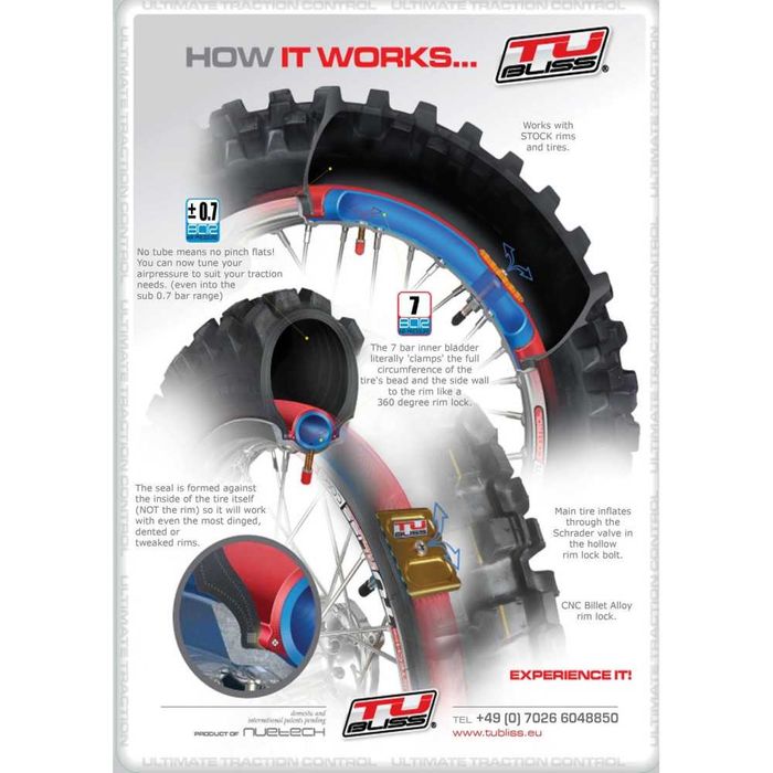 Kit sistem Tubliss pentru enduro ktm 18" 21" si camere