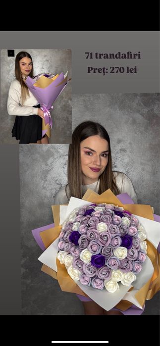 Buchete trandafiri de sapun cu stitch