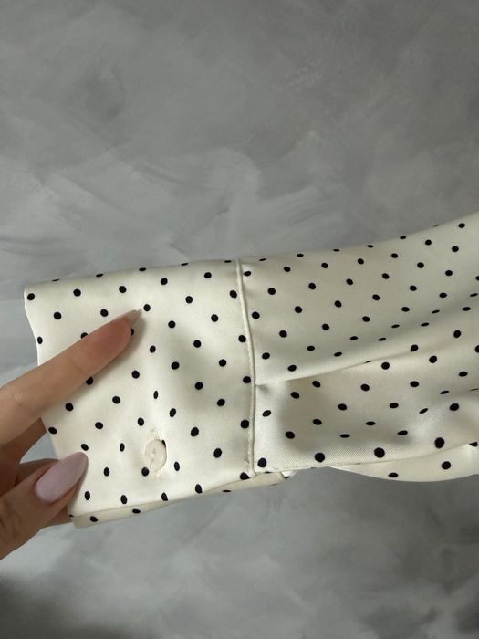 Cămașă superbă cu buline din satin, Stradivarius