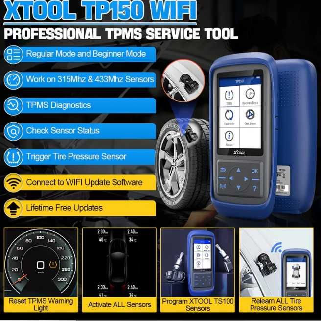 2026 XTOOL TP150 programare și diagnosticare TPMS