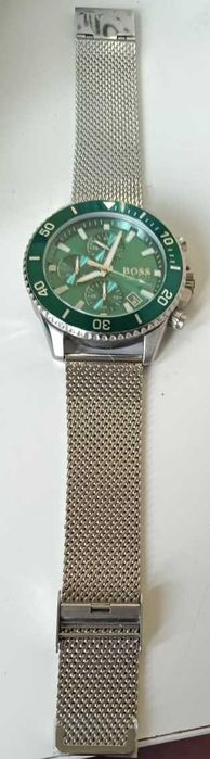 Оригинален часовник BOSS Hugo Boss Chronograph – Зелен циферблат, 10 BAR