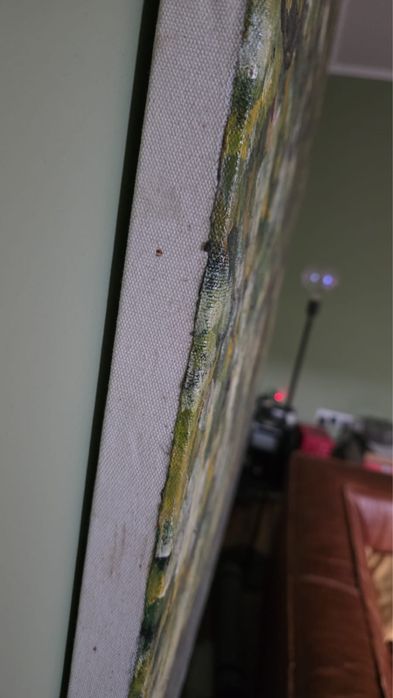 Tablou pictat in acryl 139x139 cm2