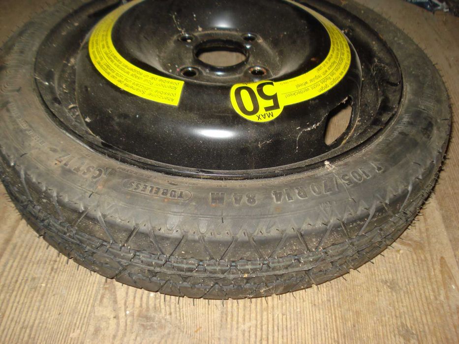 roata de rezerva mica slim 105 70 R14 opel polo dacia 4 prezoane