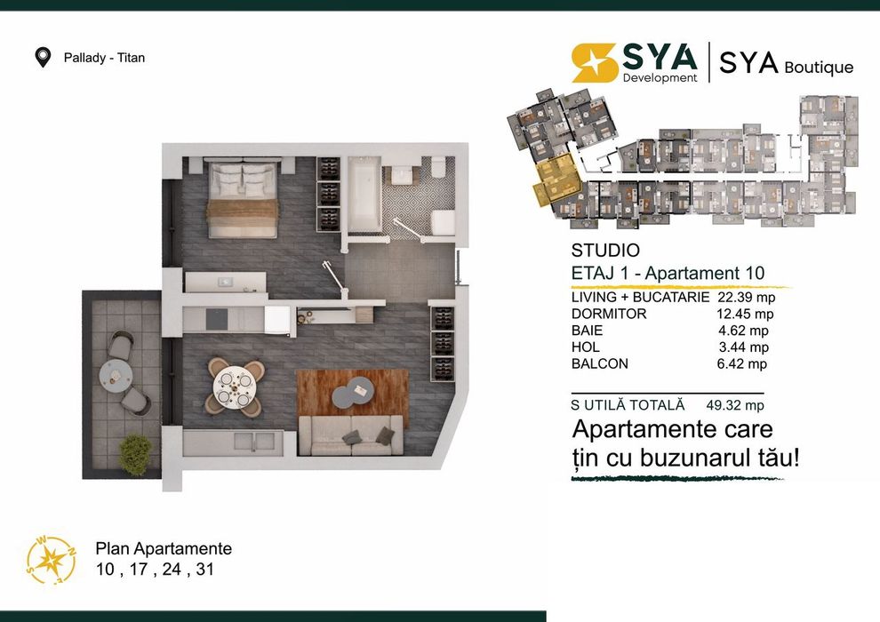 2 Camere Cu Bucatarie Deschisa/ Parcare Gratis