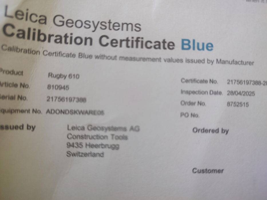 Ротационен лазер LEICA RUGBI 610