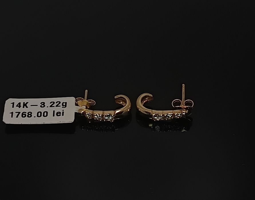 Bijuteria Royal cercei din aur 14k 3.22 gr