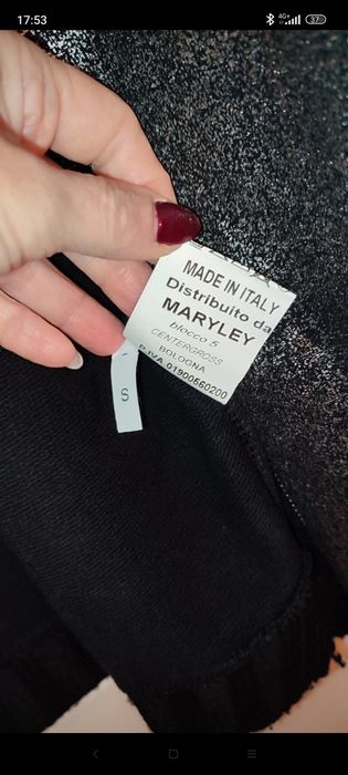 Cardigan argintiu, Made in Italiy, model actual, nou, 100% bumbac