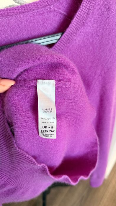Pulover 100% cașmir / Marks & Spencer / XS - S / impecabil / mov