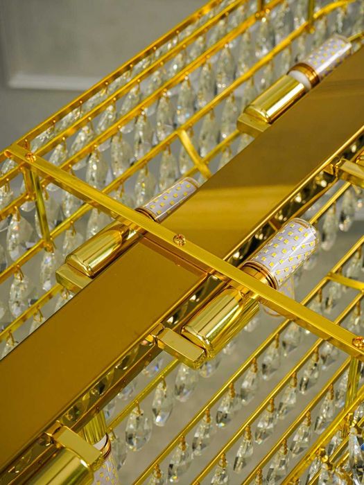 Lyustra kristall,oq va tilla rang,2 xil shaklda zal,ofis uchun qandil.