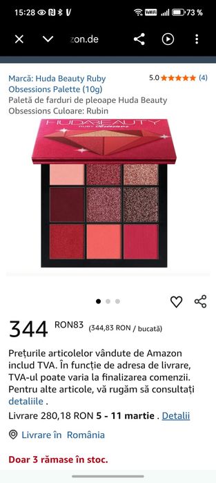 Paleta farduri Huda original