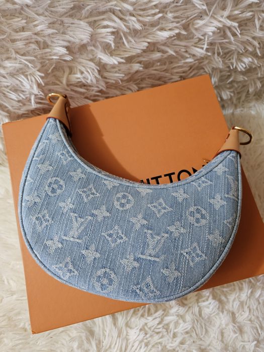 Geantă Louis Vuitton Loop By The Pool, denim și piele naturală