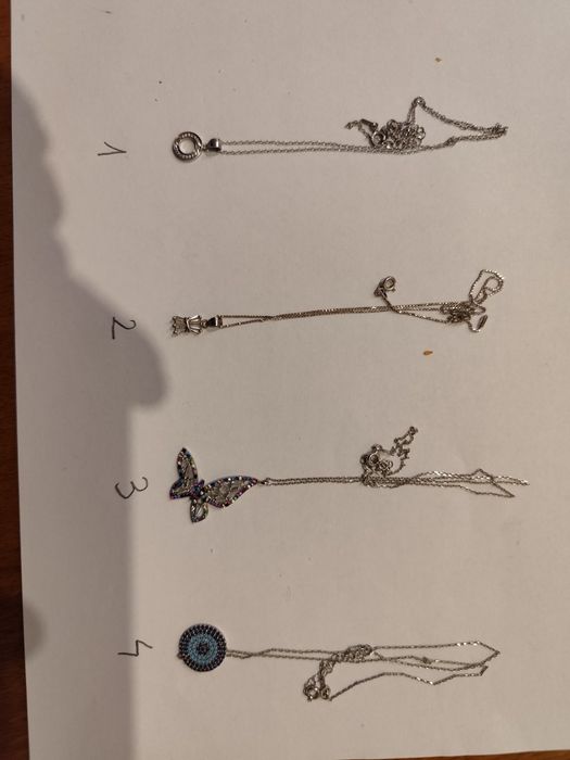 Lănțic/brățară/pandantiv și cercei argint