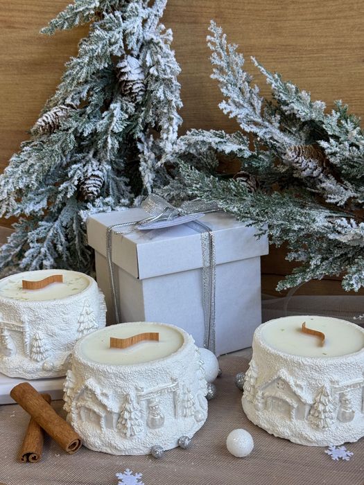 Коледни соеви свещи