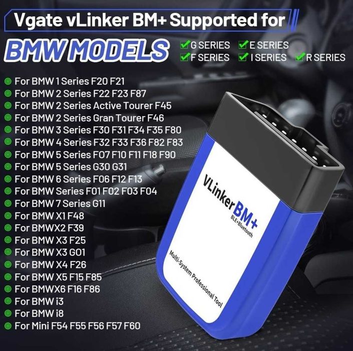 Bm+ interfata diagnoza BMW Bimmer Code si Bimmer Link Codare BMW iOS și Android Regenerare DPF Seriile E, F si G