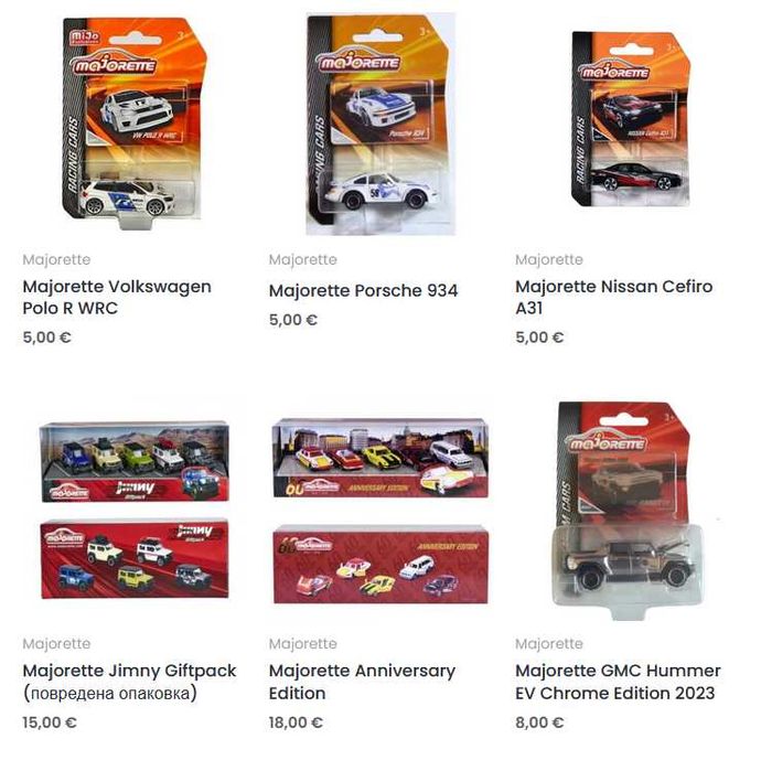 BM Creations, Greenlight, Kyosho, M2 Machines, Majorette (1:64 нови)