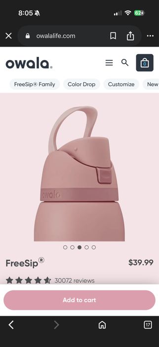 Бутылка owala розовая