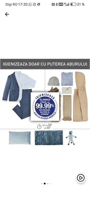 Vand aparat vertical automat cu aburi, Tefal