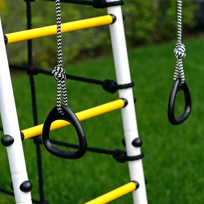 Cadru multifuncțional de cățărat și fitness de grădină din metal pentru copii, PlayBARS Space 226x185x233 cm