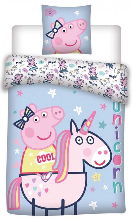 Lenjerie de pat copii, Bumbac, 140 x 200 cm, Diverse personaje