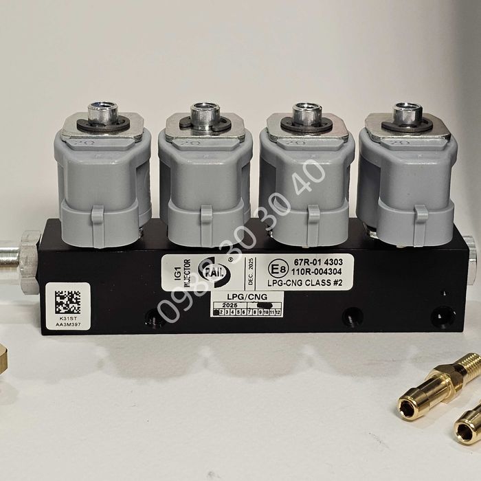 Нови! Италиански инжектори Rail 2 Ohm  4 цил. + филтър gazov injekcion