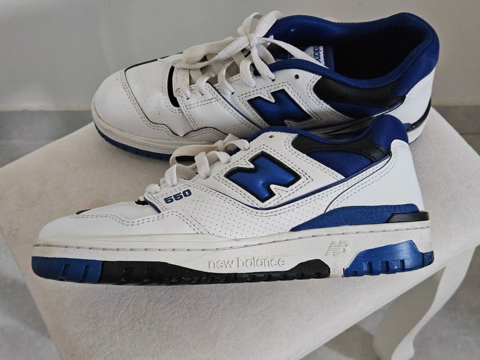 New Balance 550, white/blue, marimea 40.5
