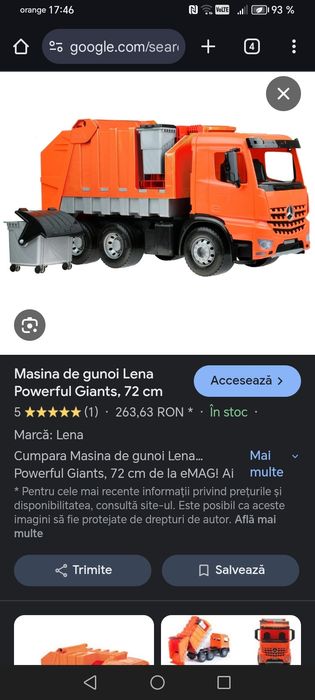 Masina de gunoi 72cm