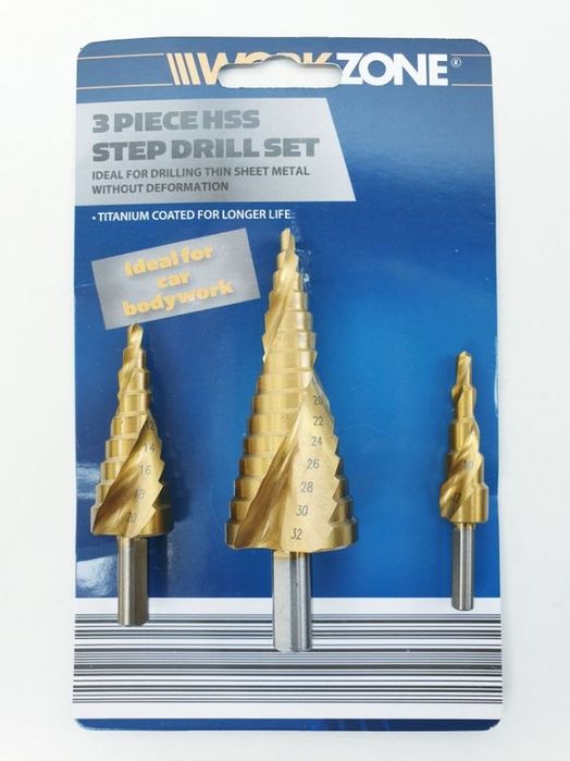 Freza metal conica elicoidala 3 piese