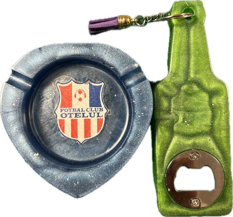 Scrumuiera si desfacator sticle, handmade, din rasina