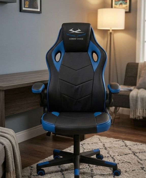 Геймърски стол син
