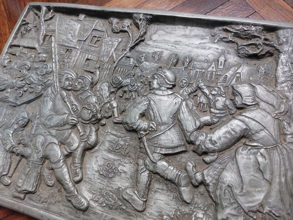 Tablou deosebit gravat manual Piesa Rara!