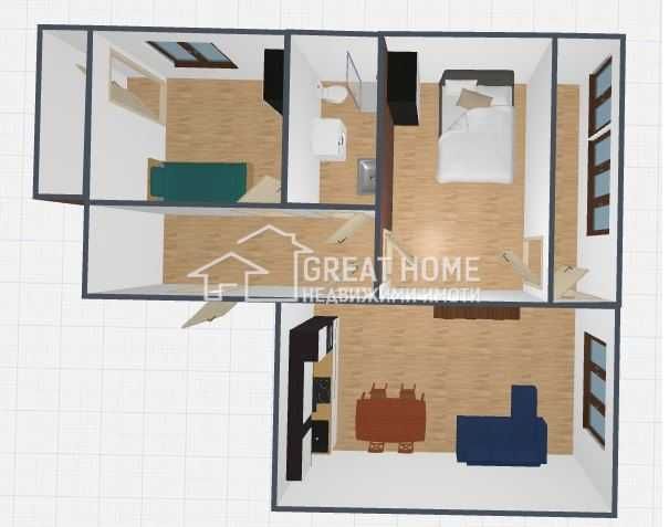 !!!Под наем!!! 3- стаен апартамент!!!