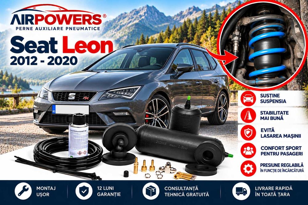 Perne auxiliare, perne auto pneumatice, Seat Leon, 2012-2020.