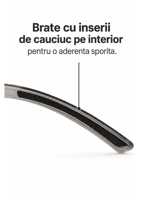 Ochelari de Soare Sport Polarizati pentru Barbati, UV400, Rama Transparenta, Lentile Fumurii, pentru Ciclism, Alergare si Activitati Outdoor