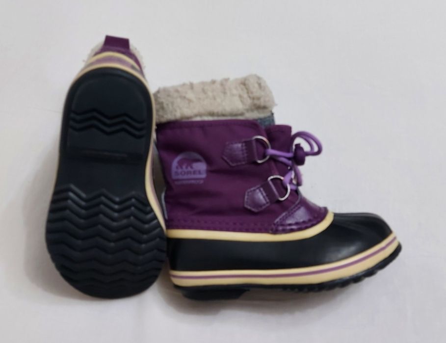 Cizme zapada SOREL Carnivale, ghete iarnă ptr copii, apreschiuri nr 30