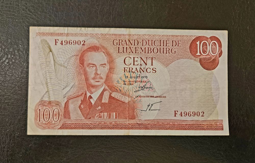 Банкнота Люксембург 100 франка 1970