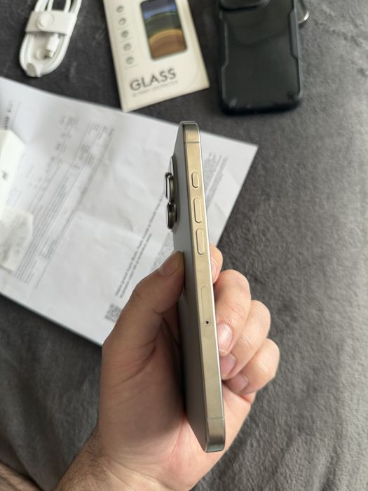 iPhone 16 Pro 128 gb natural titanium stare impecabila 10/10 baterie 90%