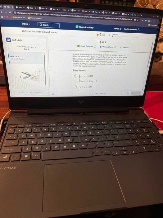 victus gtx 1650 / i5 / 512/16