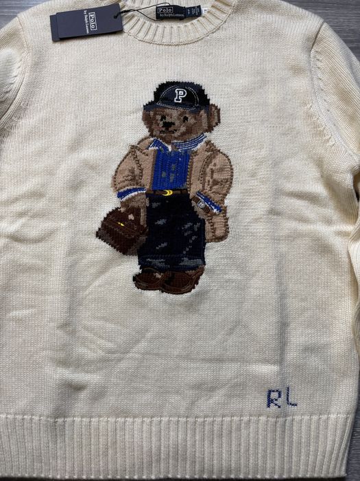 Pulover crem cu ursuleț, RL