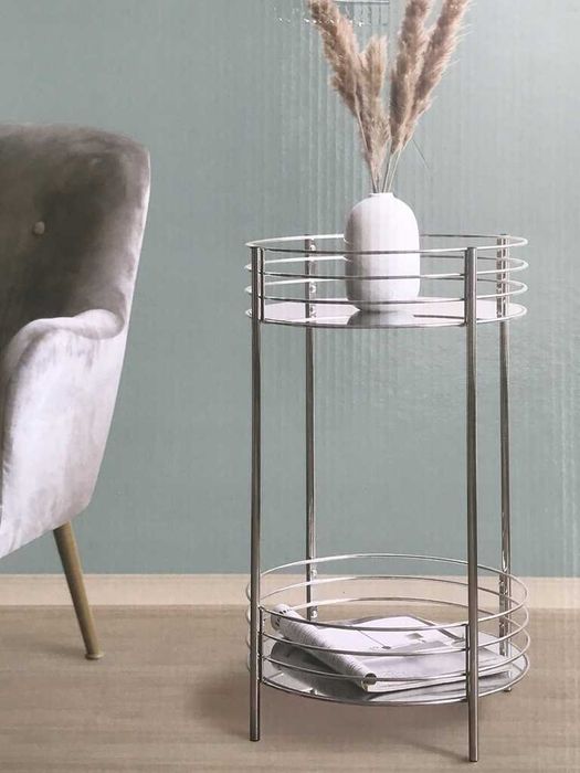 Маса на две нива с огледални плотове 65 см