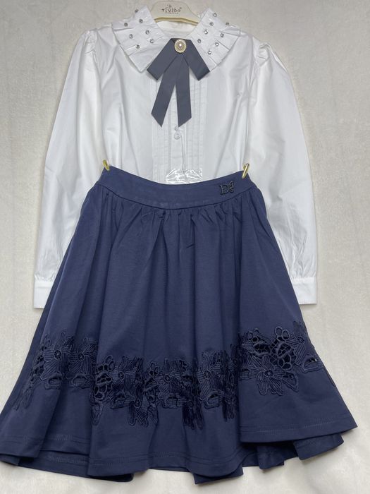 Школьняя синяя юбка для девочек