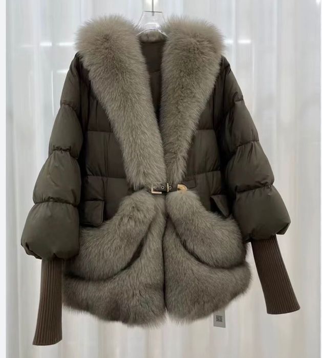 Geacă blană naturală 100% și umplutură din puf