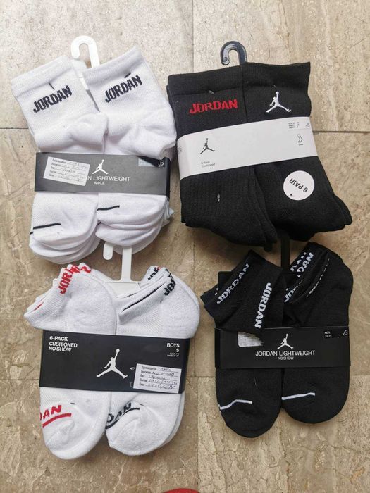 Nike Jordan пакет от 6 чифта чорапи размер 40 от Сащ 5 различни модела