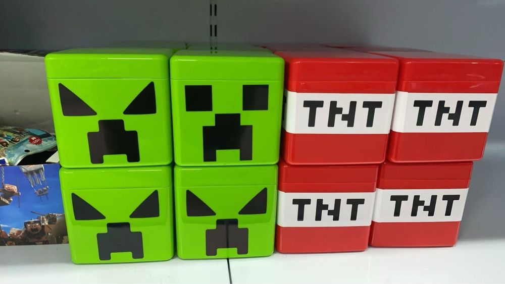 Магнитни блокчета Minecraft с кутия за съхранение/Magnetic blocks