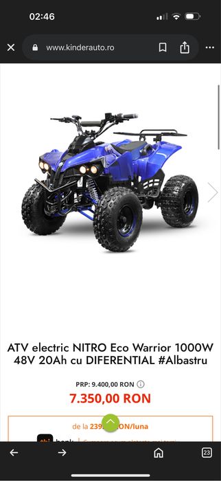 Vând ATV Nitro Eco Warrior