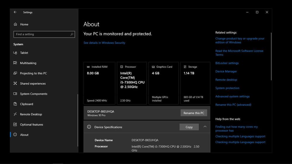 Laptop gaming ASUS i5-7300HQ GTX 1050 Ti , 8GB RAM, 1TB + 240GB SSD