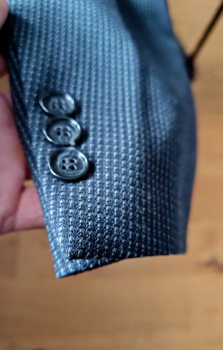 Vand sacou barbatesc albastru-gri