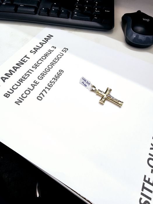 Vand pandantiv din aur 14 k 3.49 g cod 315