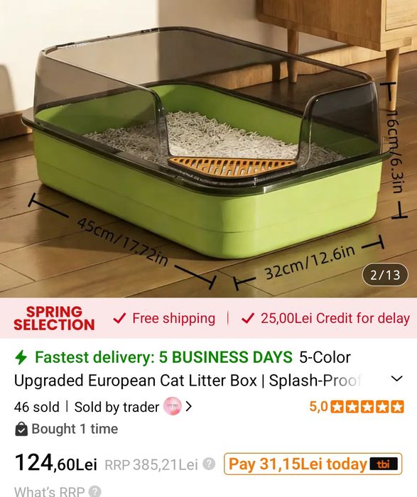 Litieră pisici noua